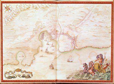 Louis XIV Atlas, map of Collioure by Sebastien Le Prestre de Vauban